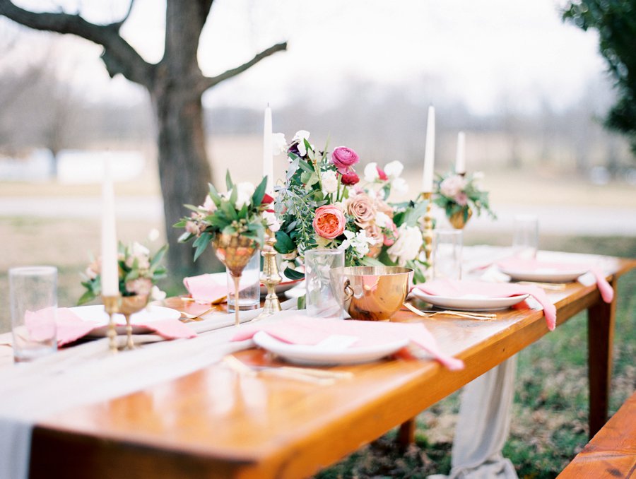 Organic Blush & Cranberry Private Estate Wedding Ideas via TheELD.com