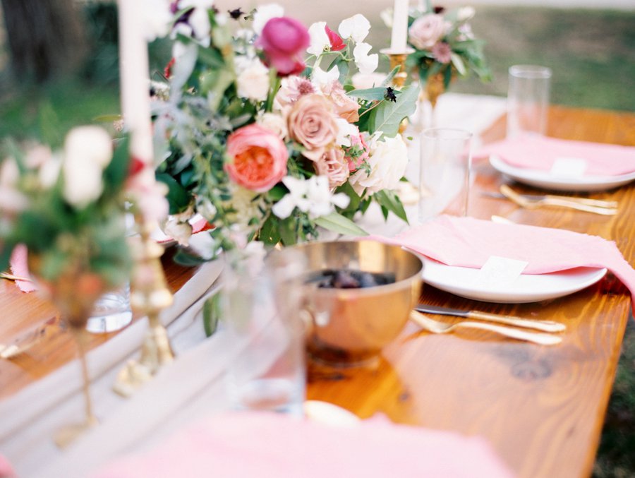 Organic Blush & Cranberry Private Estate Wedding Ideas via TheELD.com