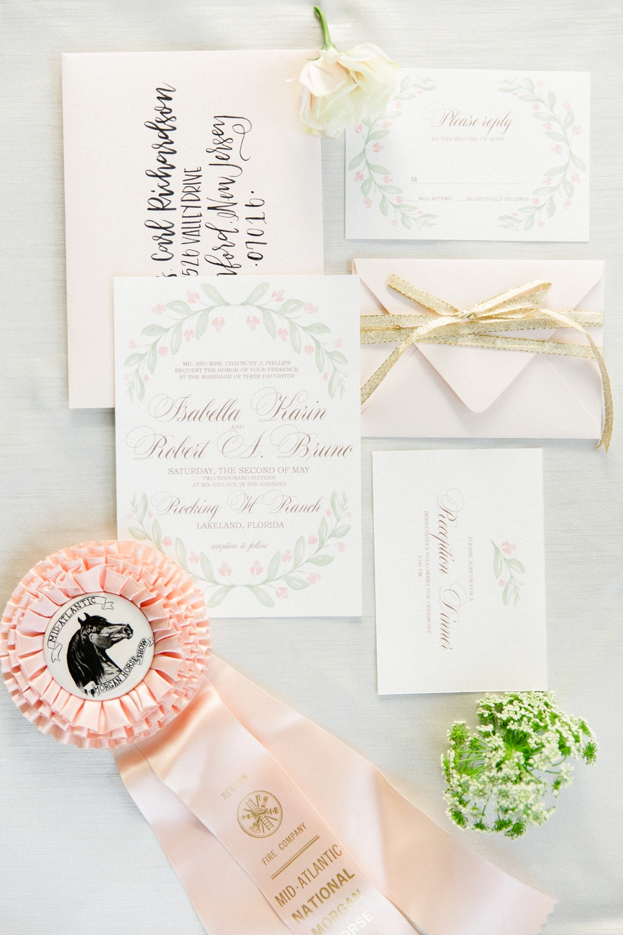 Romantic Blush & White Kentucky Derby Inspired Wedding Ideas via TheELD.com