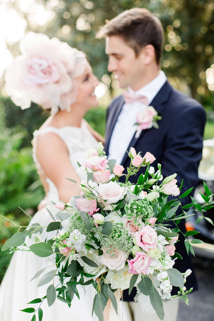 Romantic Blush & White Kentucky Derby Inspired Wedding Ideas via TheELD.com