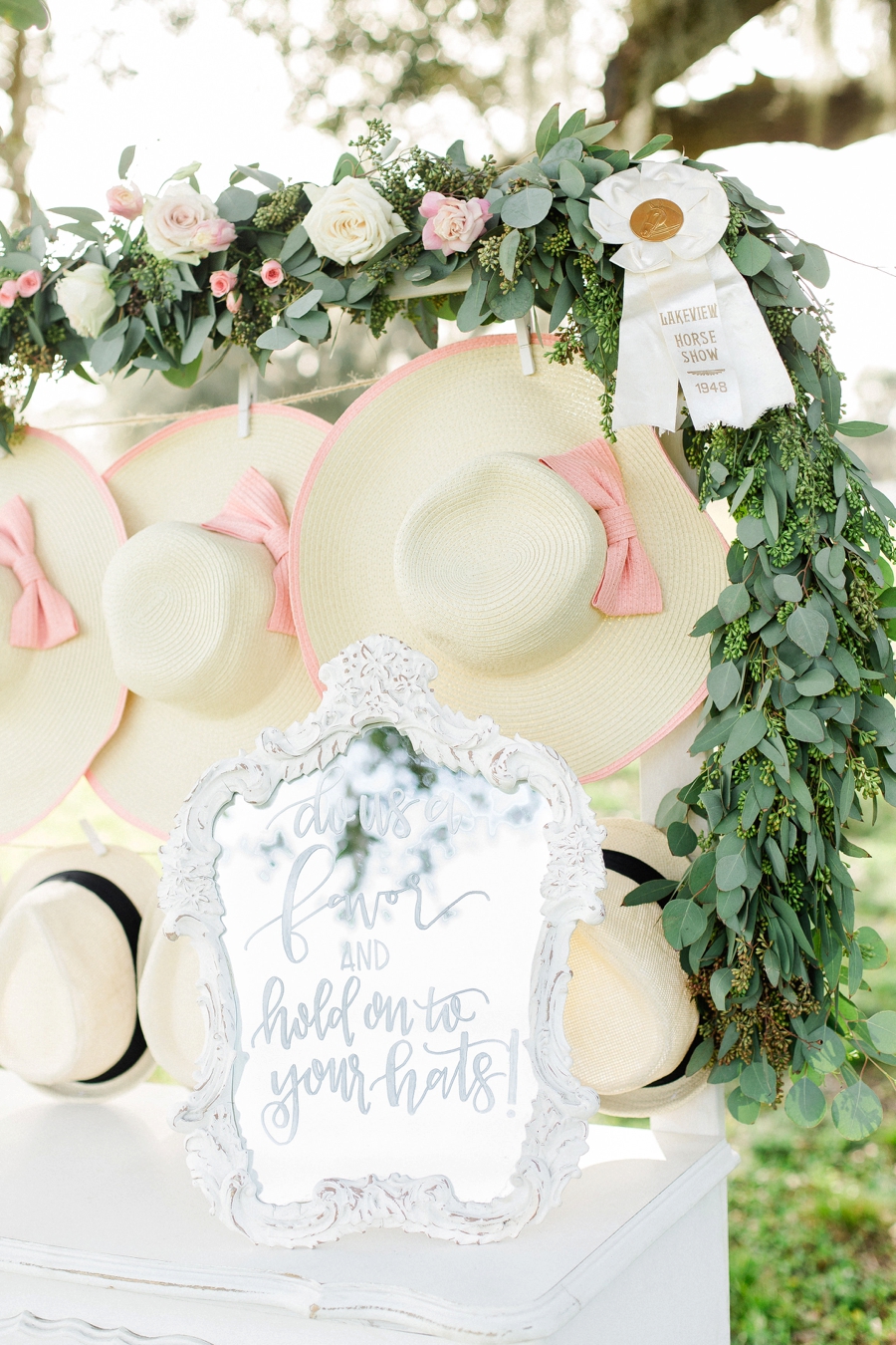 Romantic Blush & White Kentucky Derby Inspired Wedding Ideas via TheELD.com