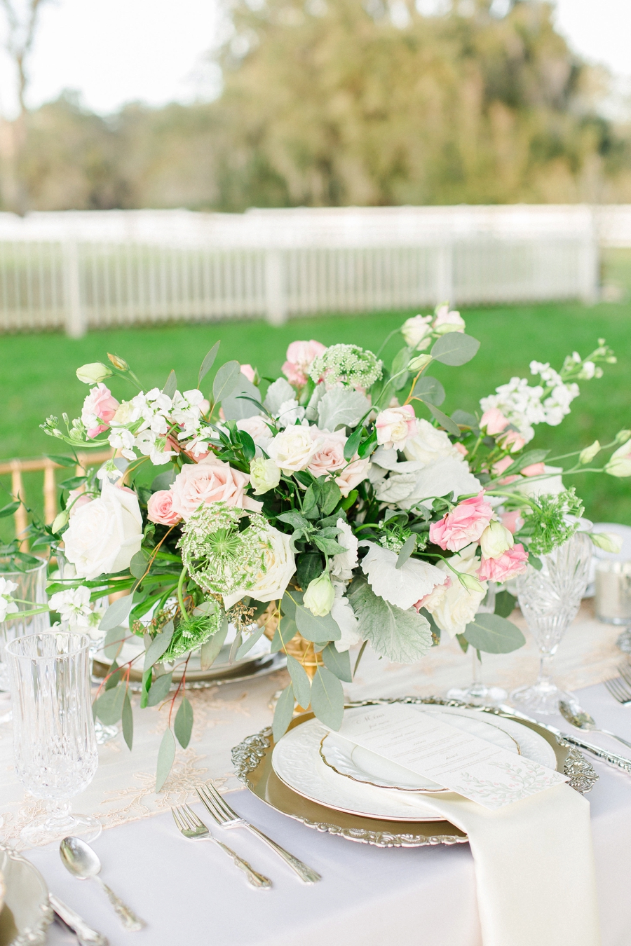 Romantic Blush & White Kentucky Derby Inspired Wedding Ideas via TheELD.com