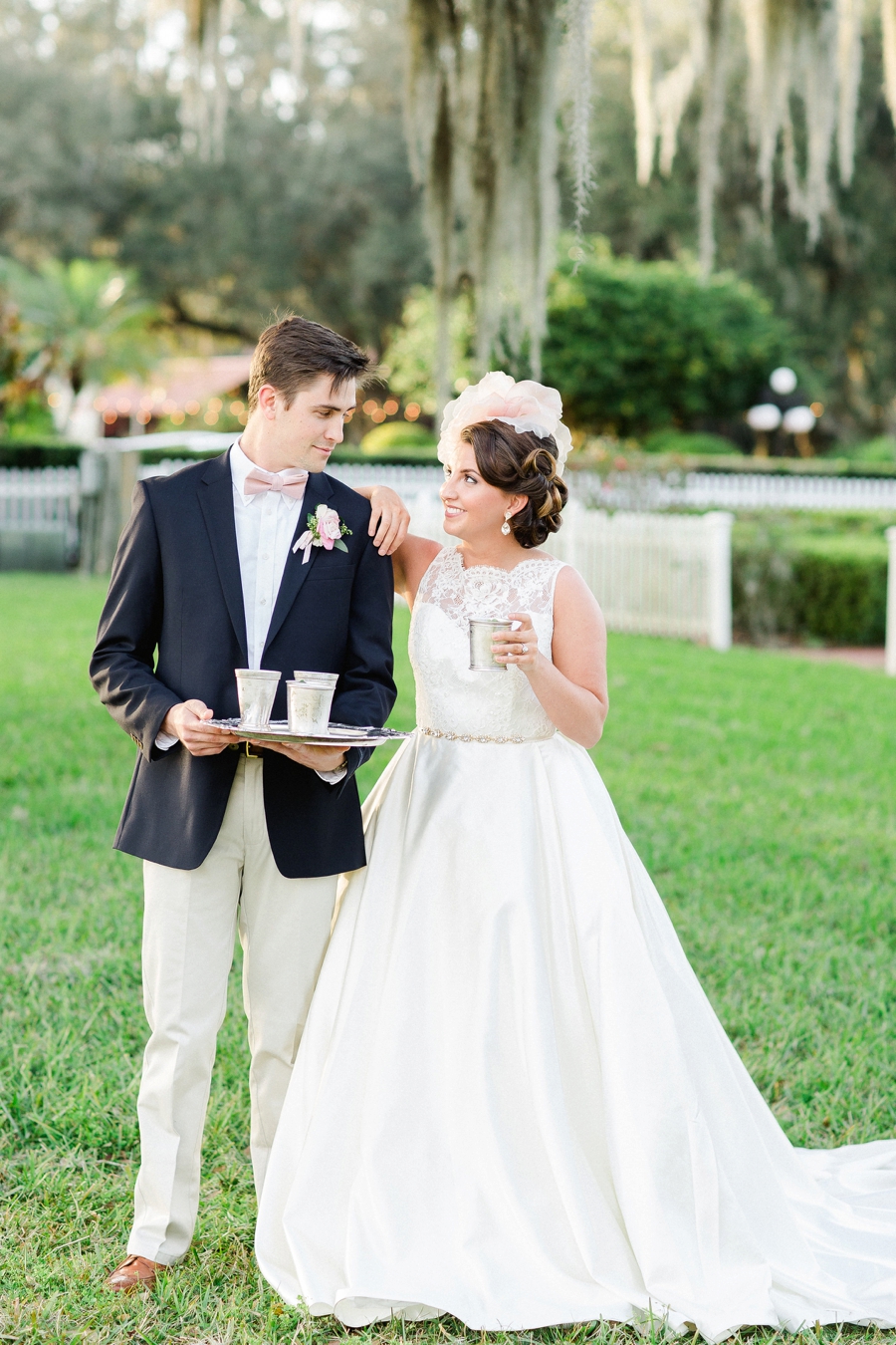 Romantic Blush & White Kentucky Derby Inspired Wedding Ideas via TheELD.com