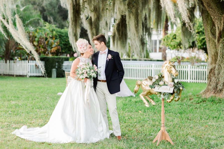 Romantic Blush & White Kentucky Derby Inspired Wedding Ideas via TheELD.com