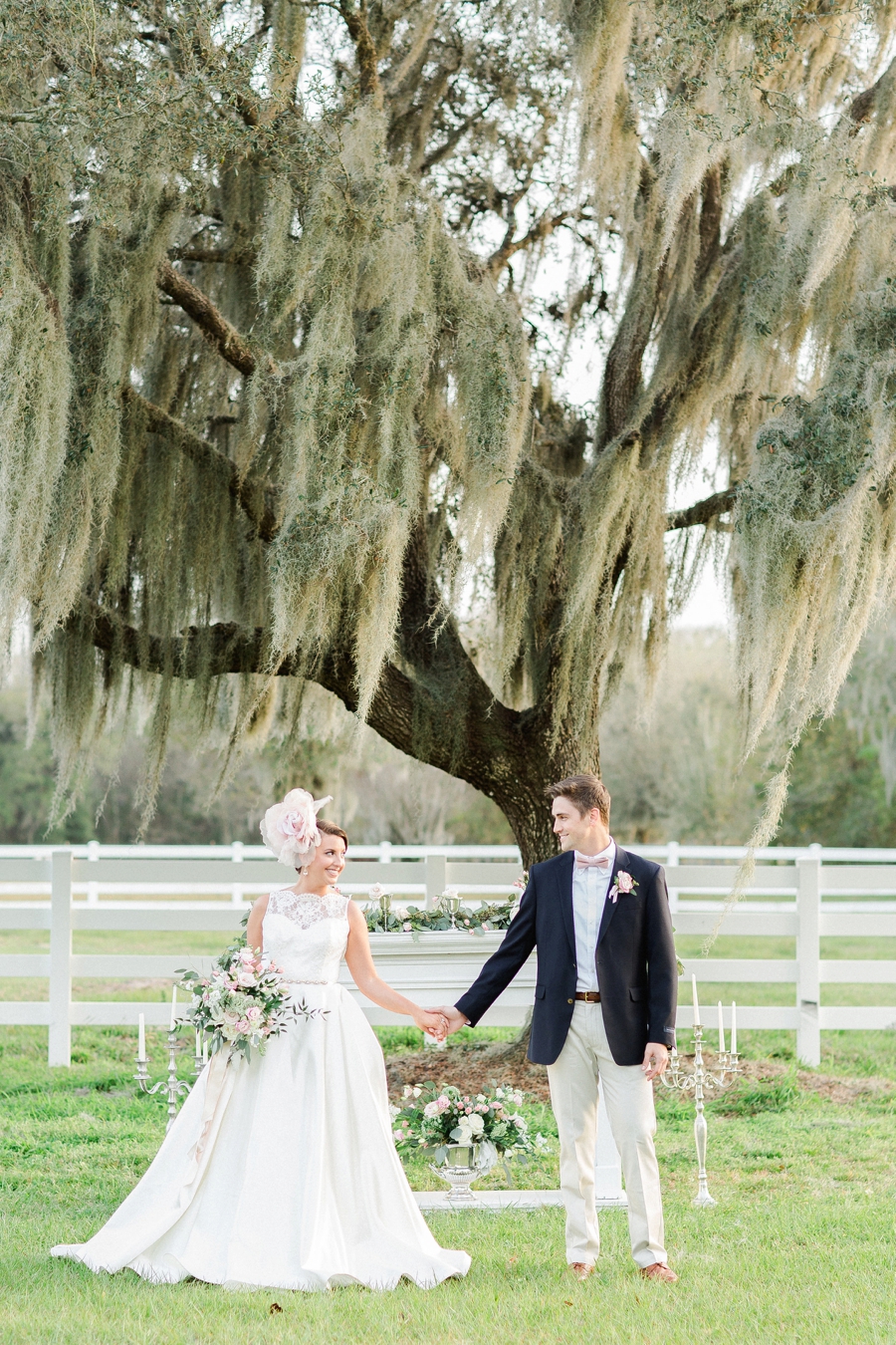 Romantic Blush & White Kentucky Derby Inspired Wedding Ideas via TheELD.com