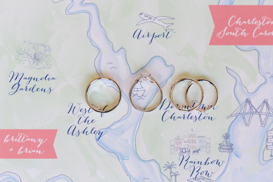 A Pink, Orange, & White Intimate Charleston Destination Wedding via TheELD.com