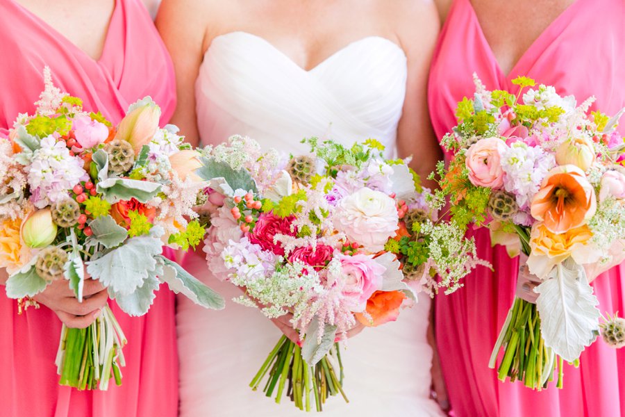 A Pink, Orange, & White Intimate Charleston Destination Wedding via TheELD.com