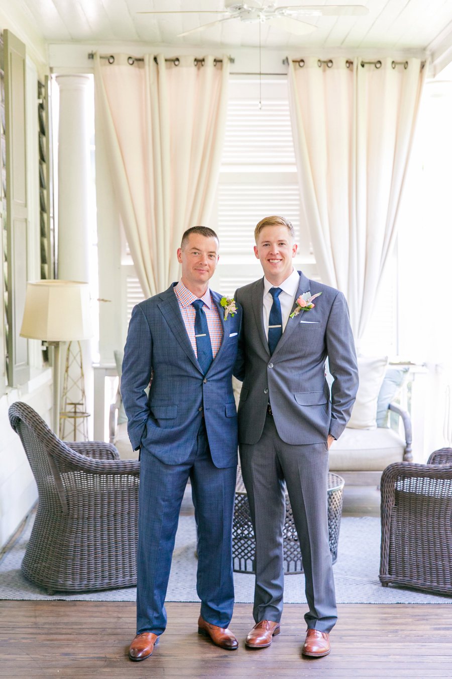 A Pink, Orange, & White Intimate Charleston Destination Wedding via TheELD.com