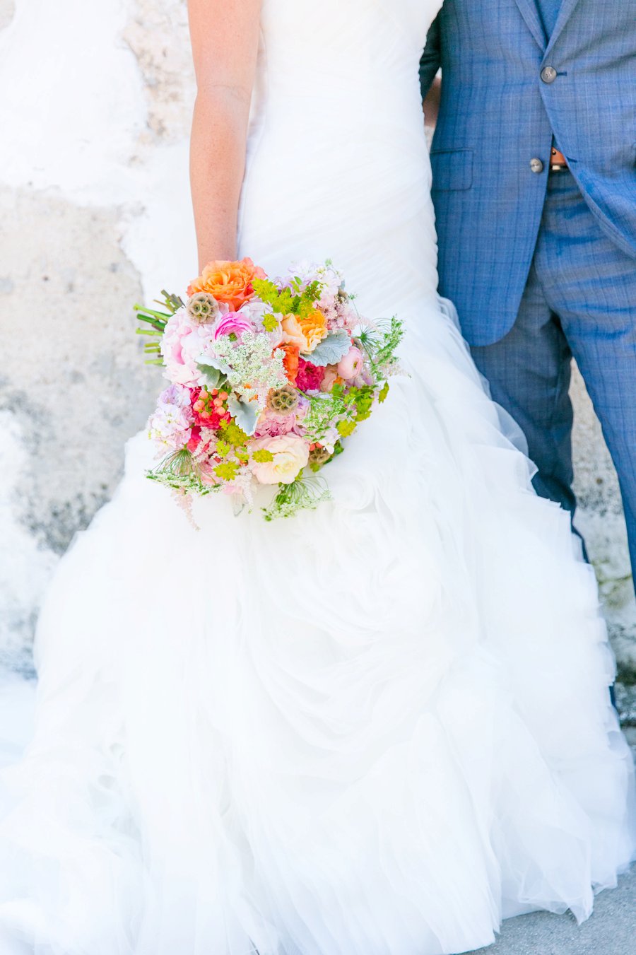 A Pink, Orange, & White Intimate Charleston Destination Wedding via TheELD.com