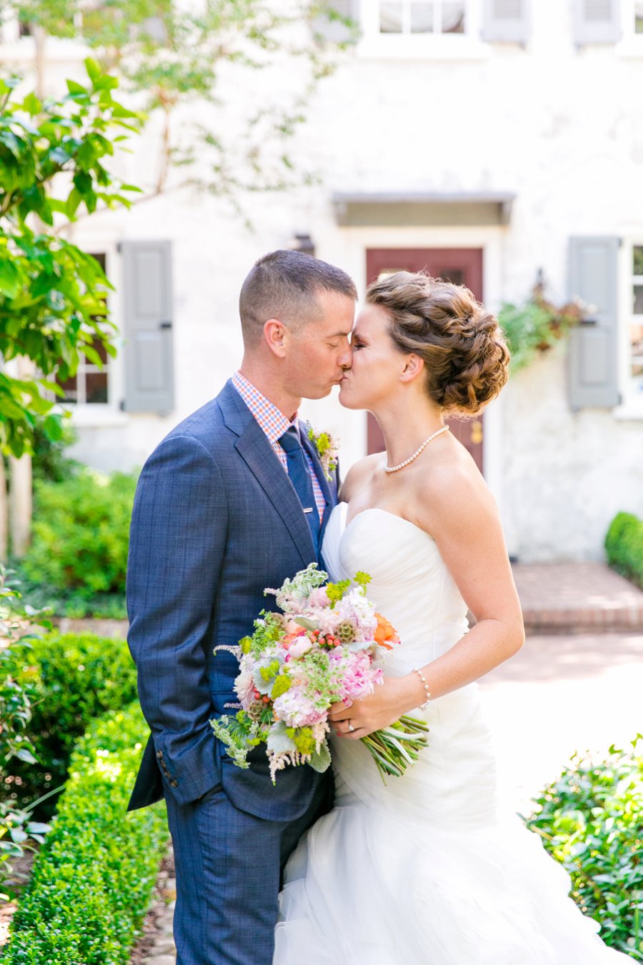 A Pink, Orange, & White Intimate Charleston Destination Wedding via TheELD.com