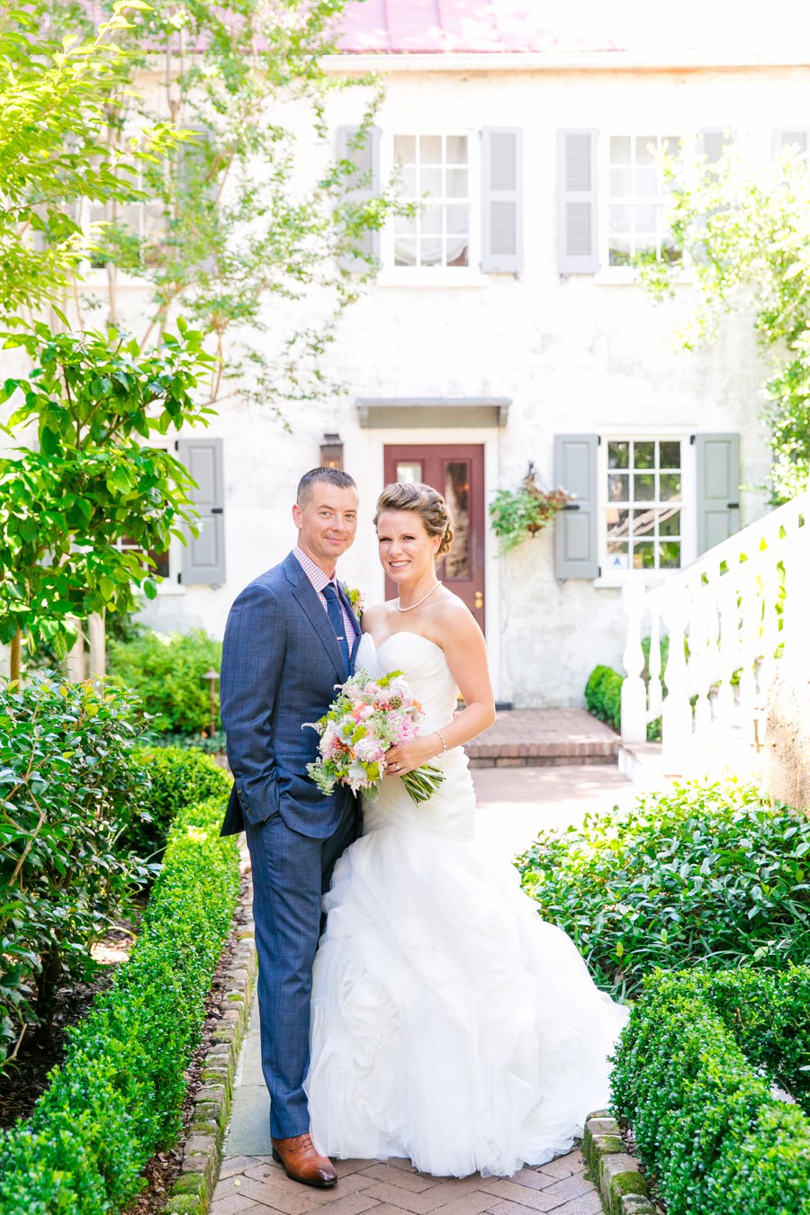 A Pink, Orange, & White Intimate Charleston Destination Wedding via TheELD.com