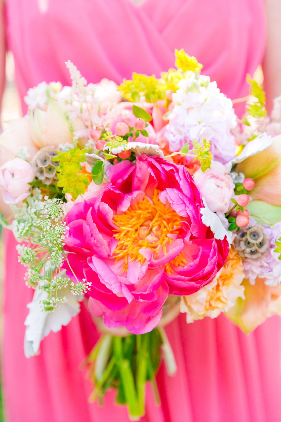 A Pink, Orange, & White Intimate Charleston Destination Wedding via TheELD.com