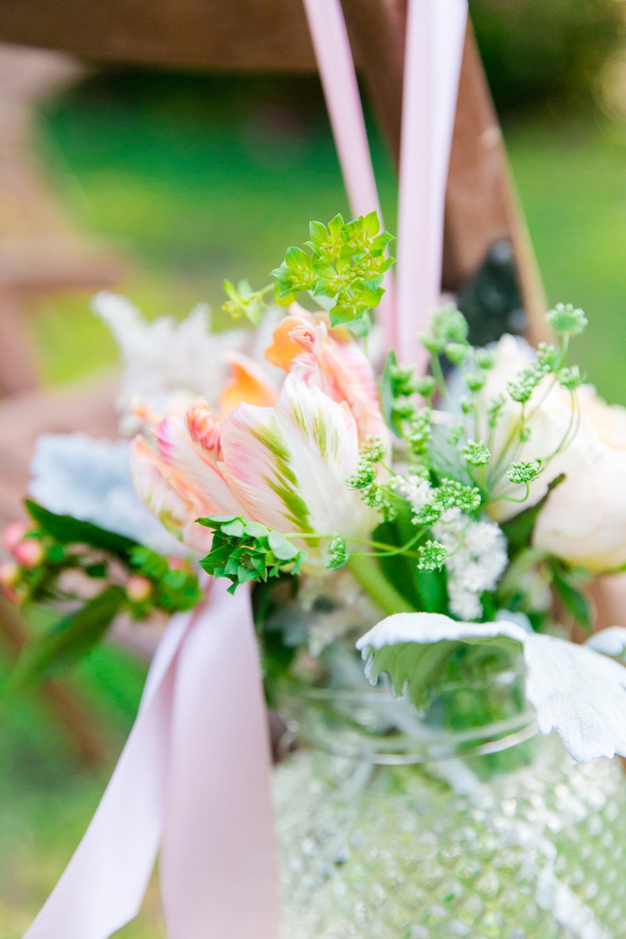 A Pink, Orange, & White Intimate Charleston Destination Wedding via TheELD.com