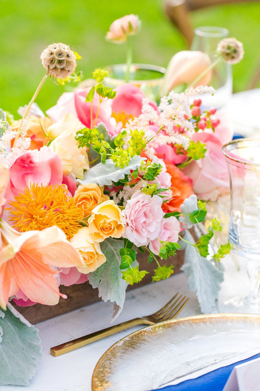 A Pink, Orange, & White Intimate Charleston Destination Wedding via TheELD.com