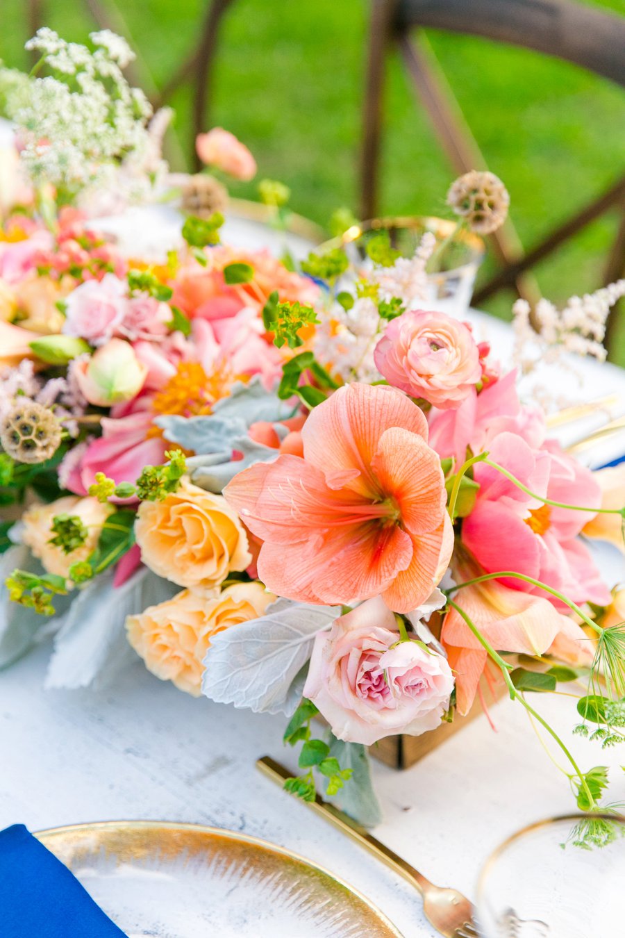 A Pink, Orange, & White Intimate Charleston Destination Wedding via TheELD.com