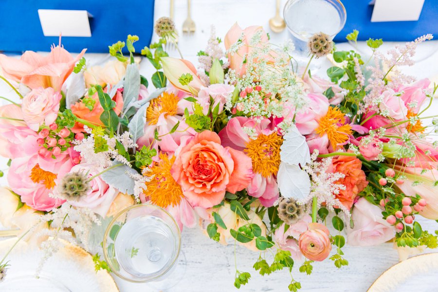 A Pink, Orange, & White Intimate Charleston Destination Wedding via TheELD.com