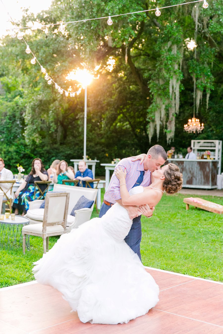 A Pink, Orange, & White Intimate Charleston Destination Wedding via TheELD.com