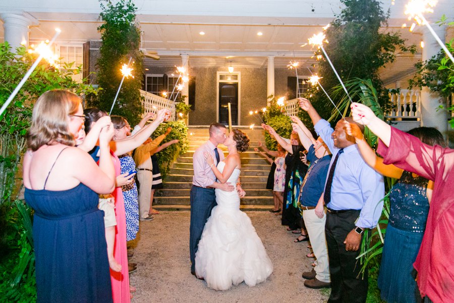 A Pink, Orange, & White Intimate Charleston Destination Wedding via TheELD.com