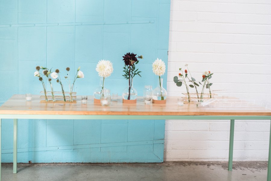 A Quirky Chemistry Inspired Los Angeles Wedding via TheELD.com
