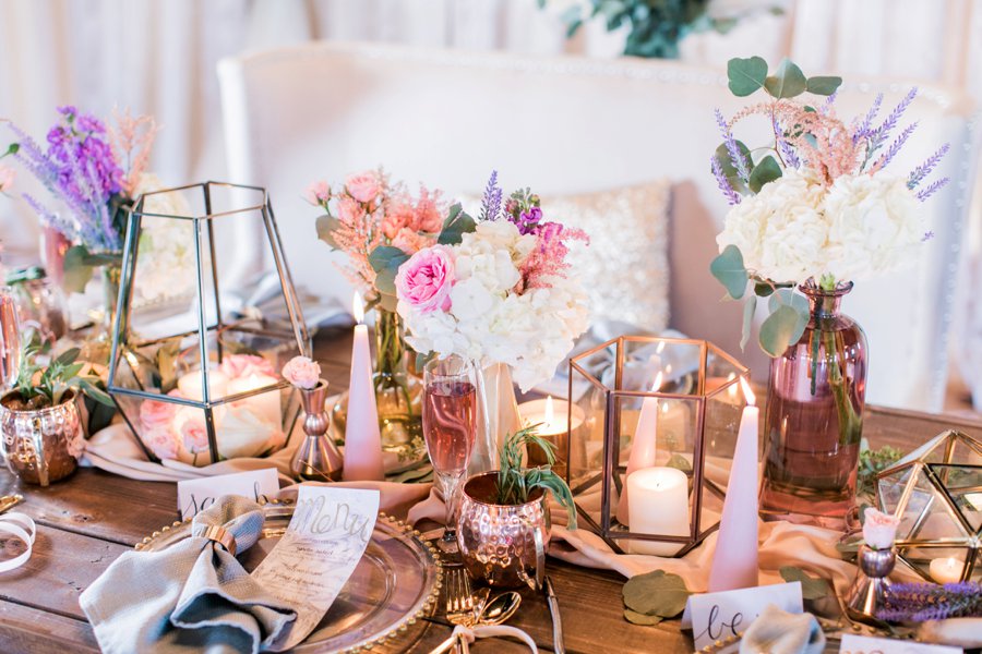 Lavender and Pink Modern Romantic Wedding Ideas via TheELD.com