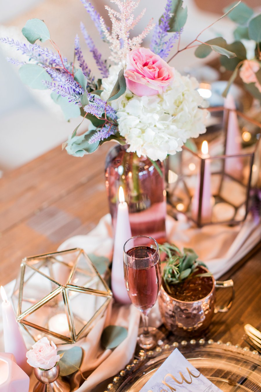 Lavender and Pink Modern Romantic Wedding Ideas via TheELD.com