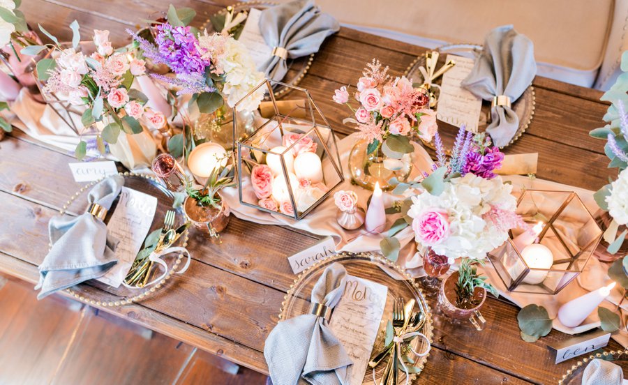 Lavender and Pink Modern Romantic Wedding Ideas via TheELD.com