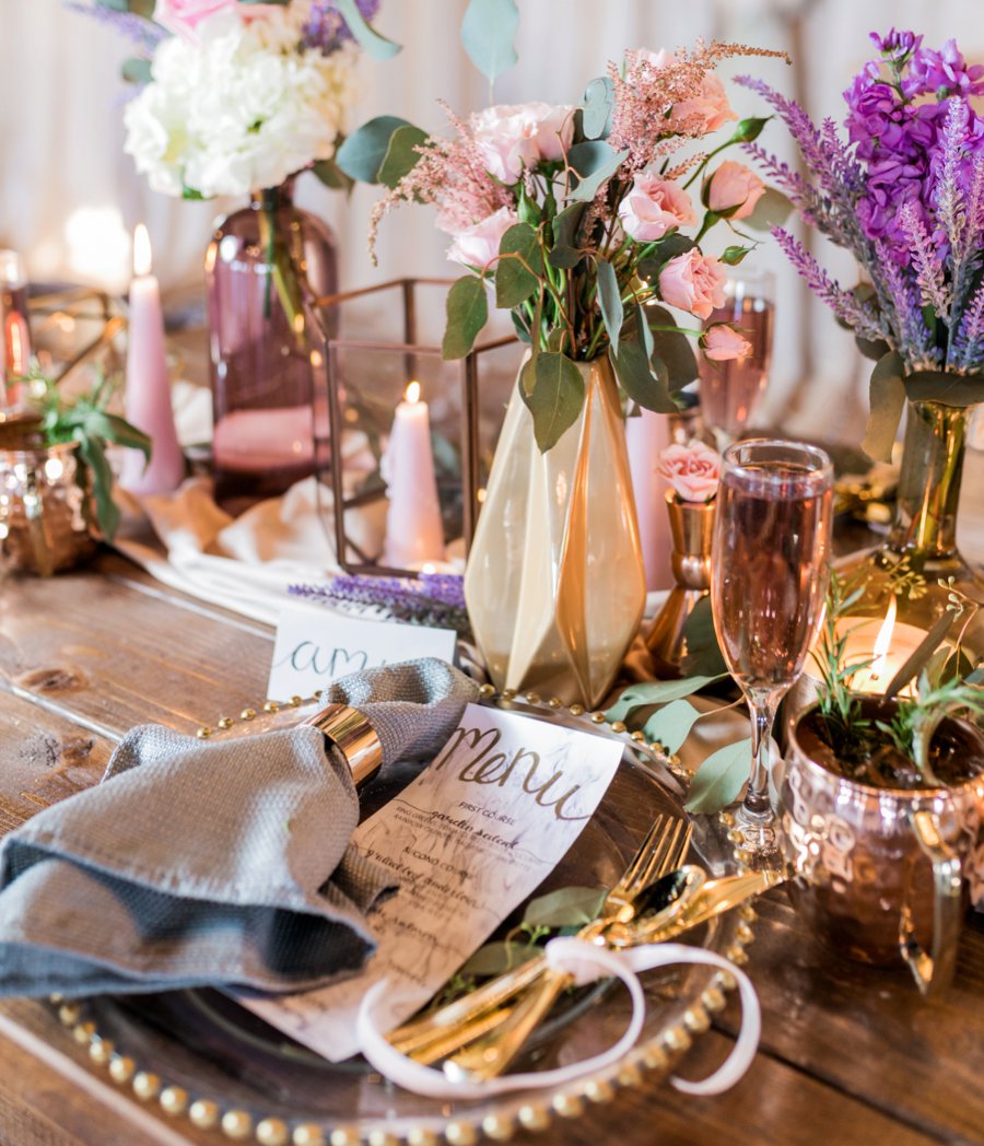 Lavender and Pink Modern Romantic Wedding Ideas via TheELD.com