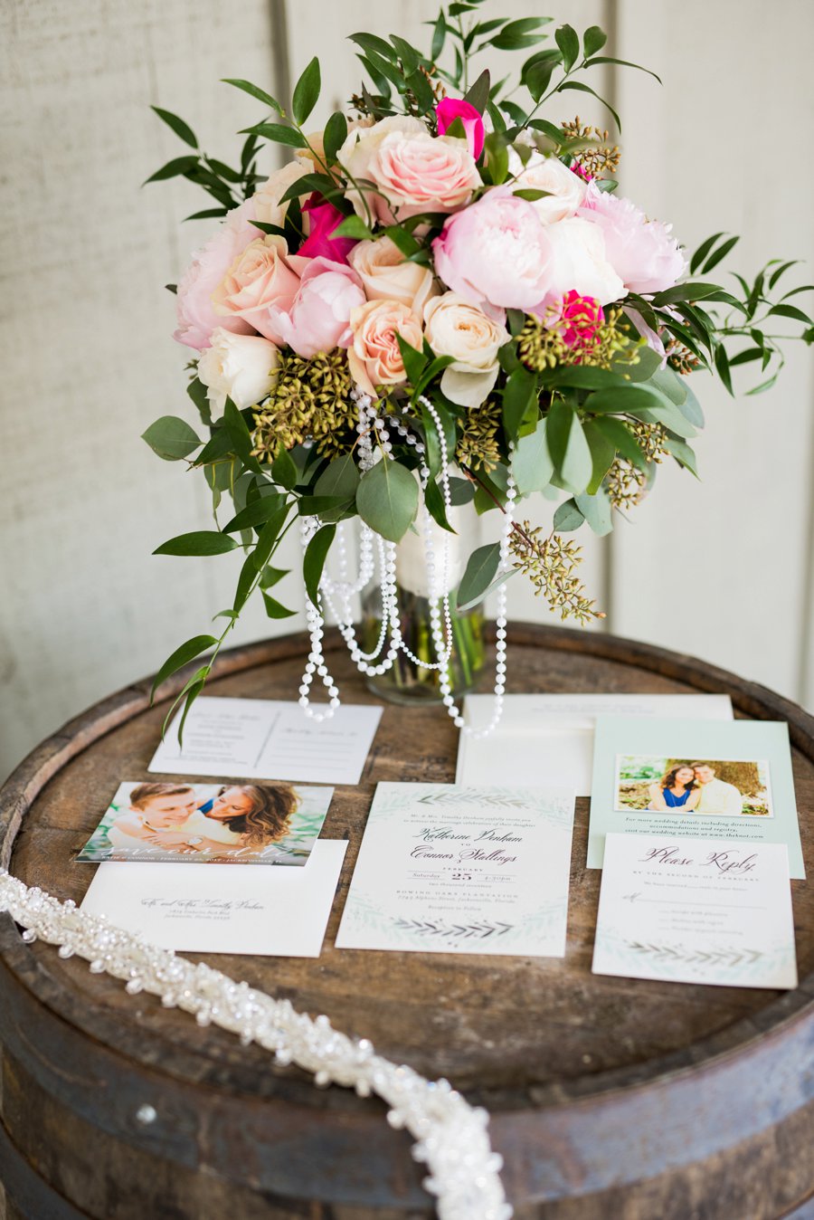 A Pink and Teal Rustic Florida Wedding via TheELD.com