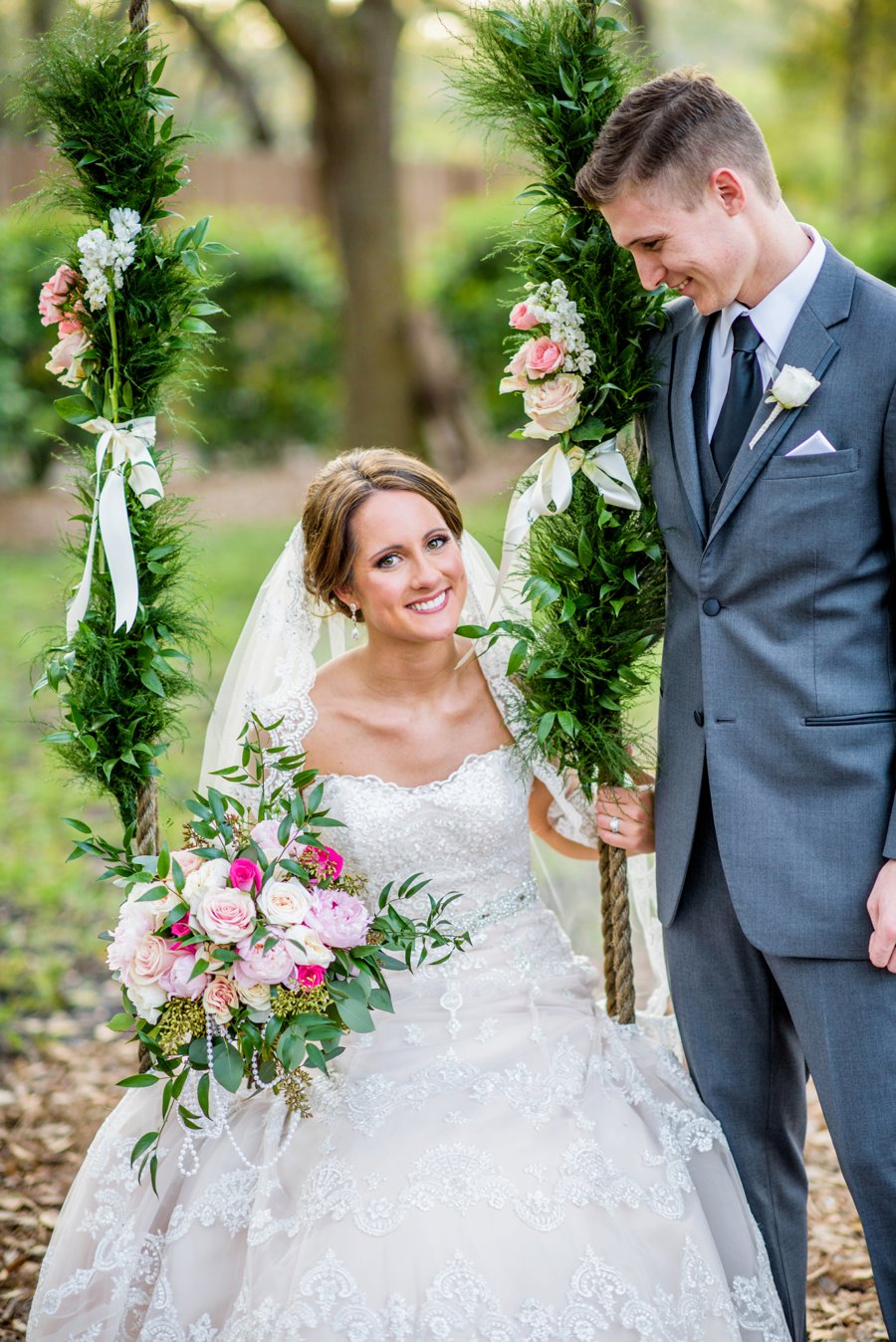 A Pink and Teal Rustic Florida Wedding via TheELD.com