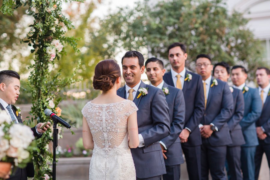 A Navy and Yellow Elegant Multicultural California Wedding via TheELD.com