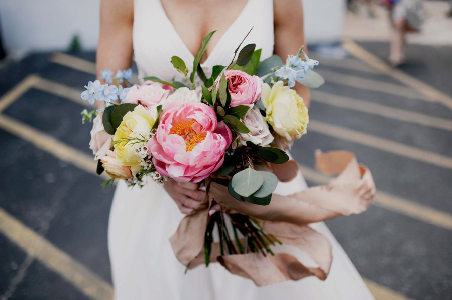 A Colorful Floral inspired Industrial Dallas Wedding via TheELD.com