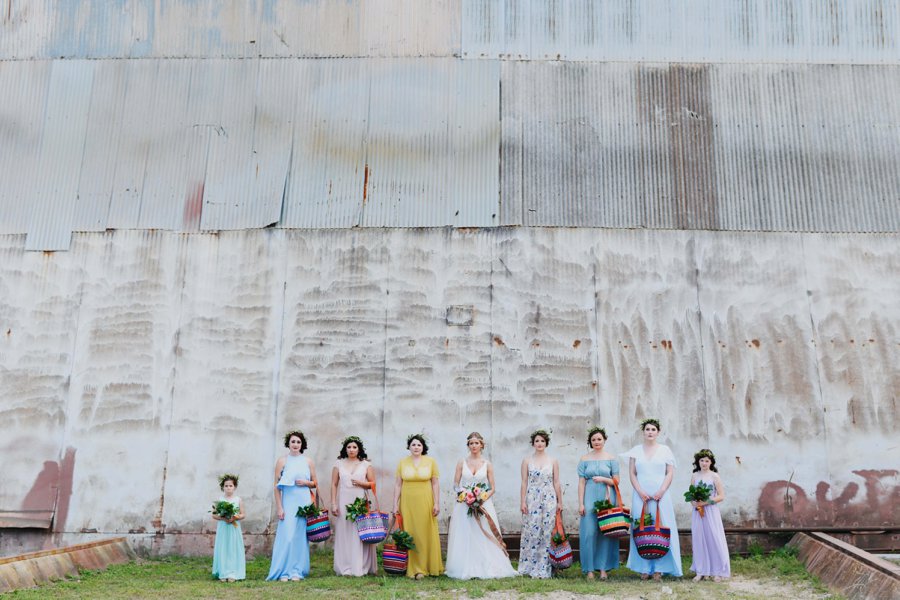 A Colorful Floral inspired Industrial Dallas Wedding via TheELD.com