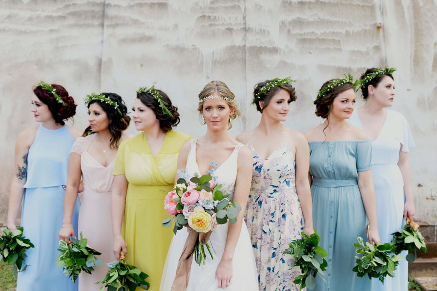 A Colorful Floral inspired Industrial Dallas Wedding via TheELD.com