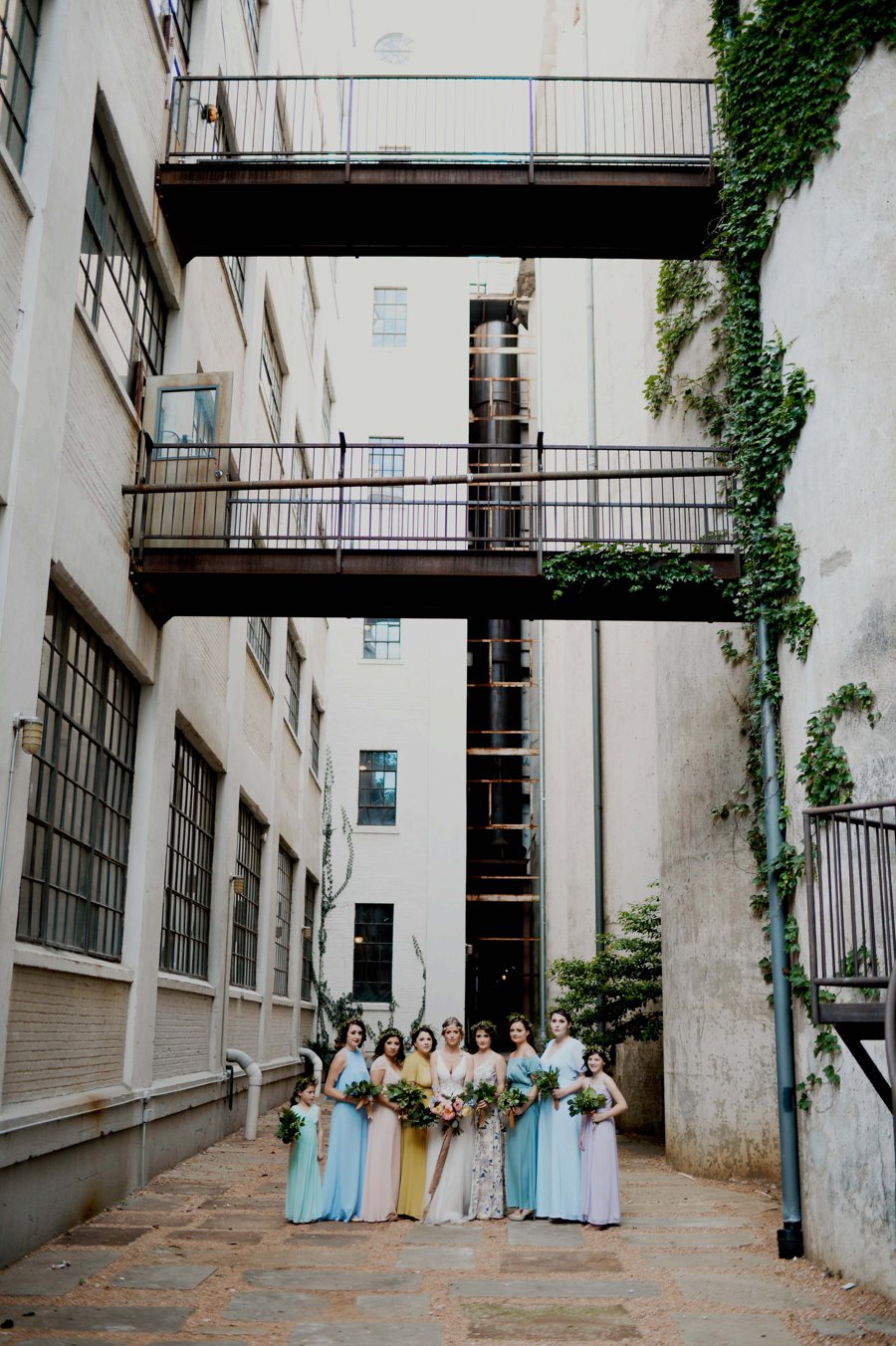 A Colorful Floral inspired Industrial Dallas Wedding via TheELD.com