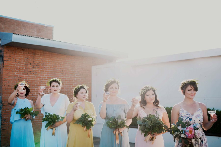 A Colorful Floral inspired Industrial Dallas Wedding via TheELD.com