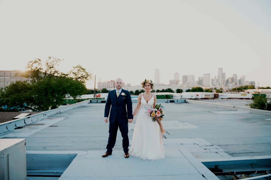 A Colorful Floral inspired Industrial Dallas Wedding via TheELD.com