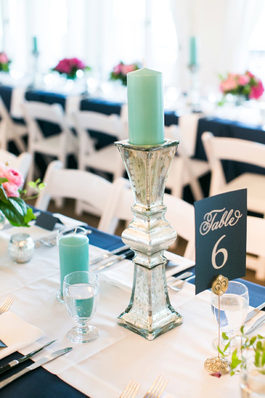 A Preppy Pink, Navy, & Teal Pacific Northwest Wedding via TheELD.com