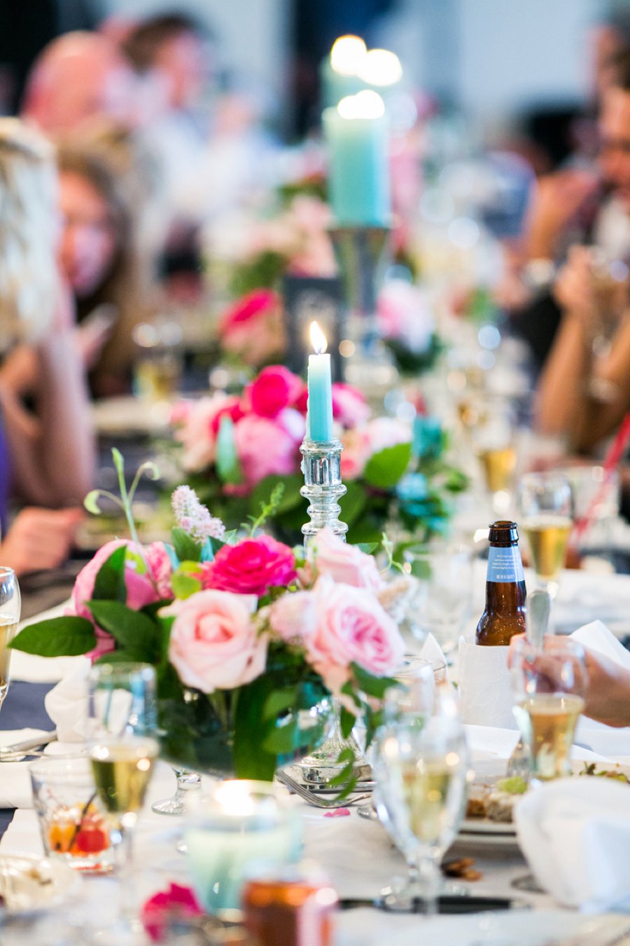 A Preppy Pink, Navy, & Teal Pacific Northwest Wedding via TheELD.com