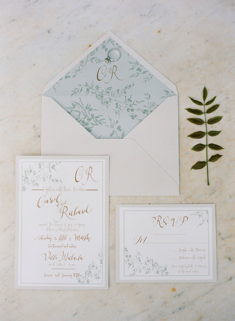 Romantic Blush, White, & Green Italian Villa Wedding Ideas via TheELD.com