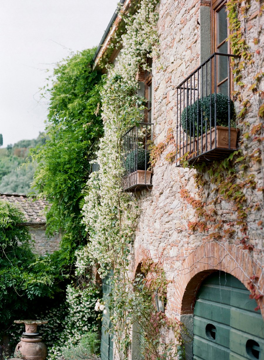 Romantic Blush, White, & Green Italian Villa Wedding Ideas via TheELD.com