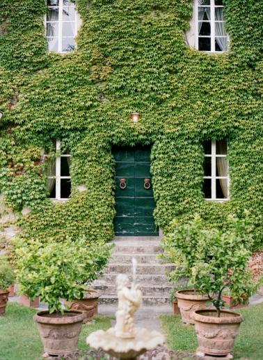 Romantic Blush, White, & Green Italian Villa Wedding Ideas via TheELD.com