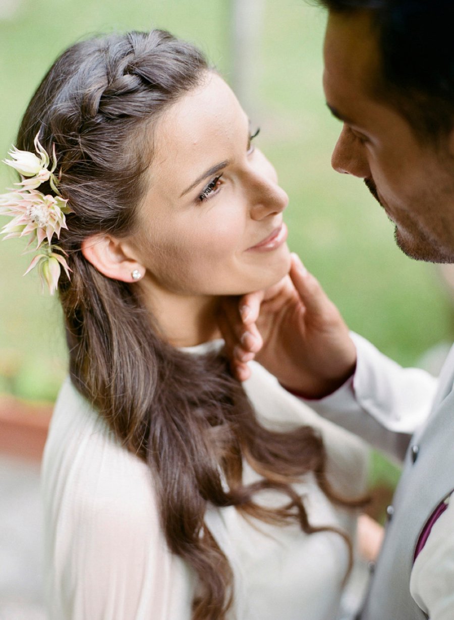 Romantic Blush, White, & Green Italian Villa Wedding Ideas via TheELD.com