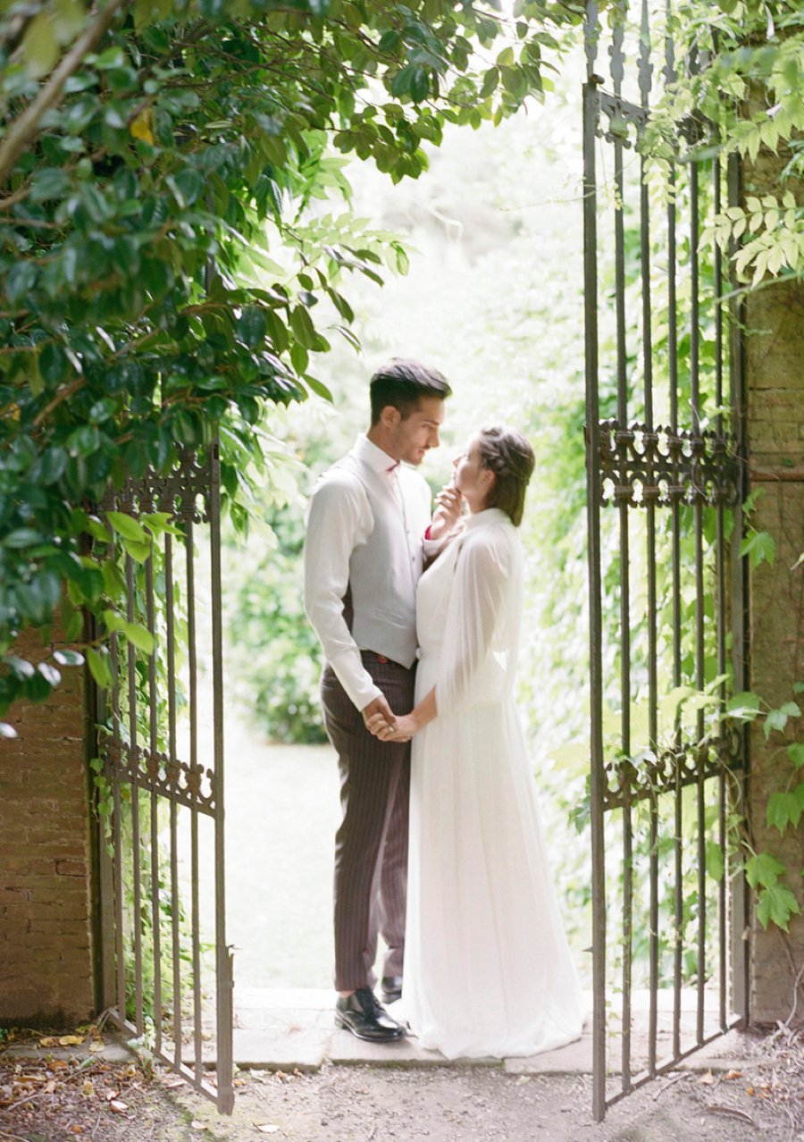 Romantic Blush, White, & Green Italian Villa Wedding Ideas via TheELD.com