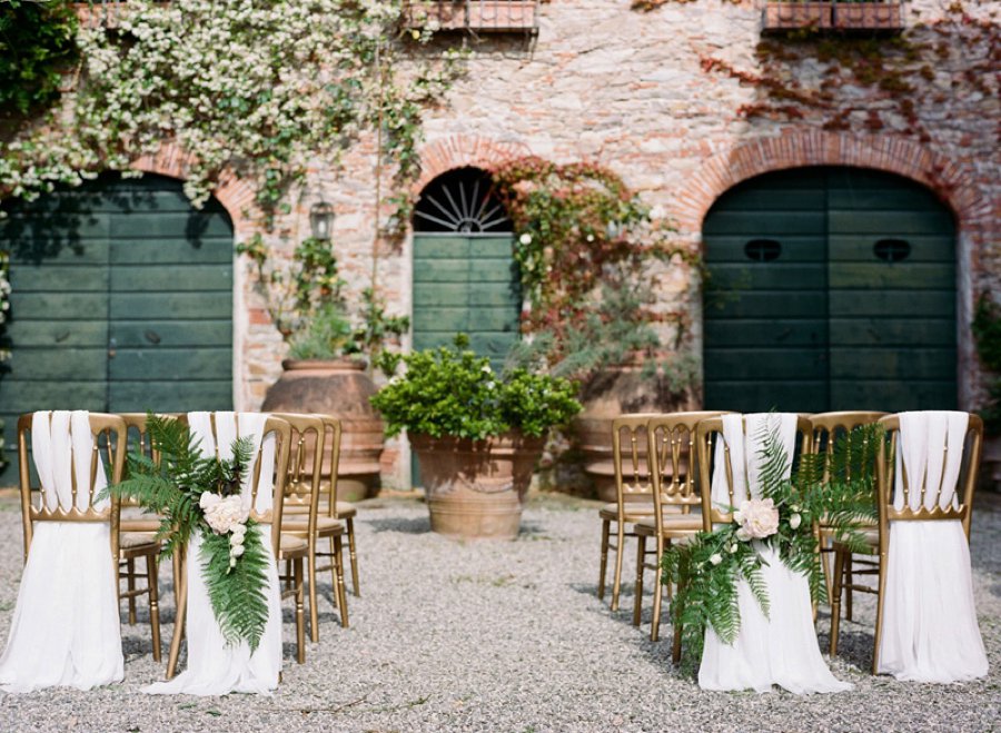 Romantic Blush, White, & Green Italian Villa Wedding Ideas via TheELD.com