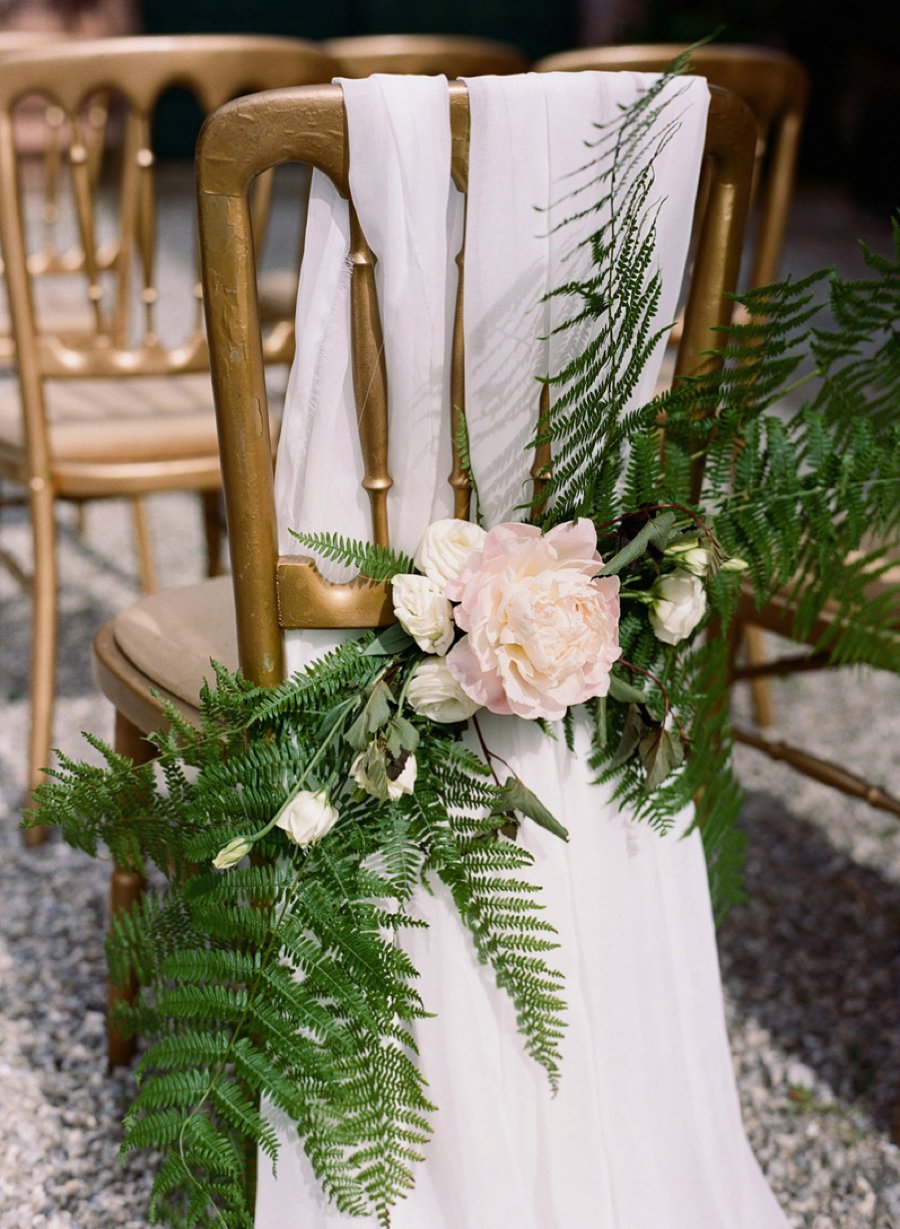 Romantic Blush, White, & Green Italian Villa Wedding Ideas via TheELD.com