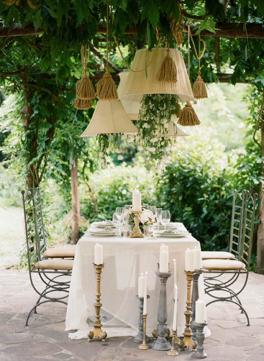 Romantic Blush, White, & Green Italian Villa Wedding Ideas via TheELD.com