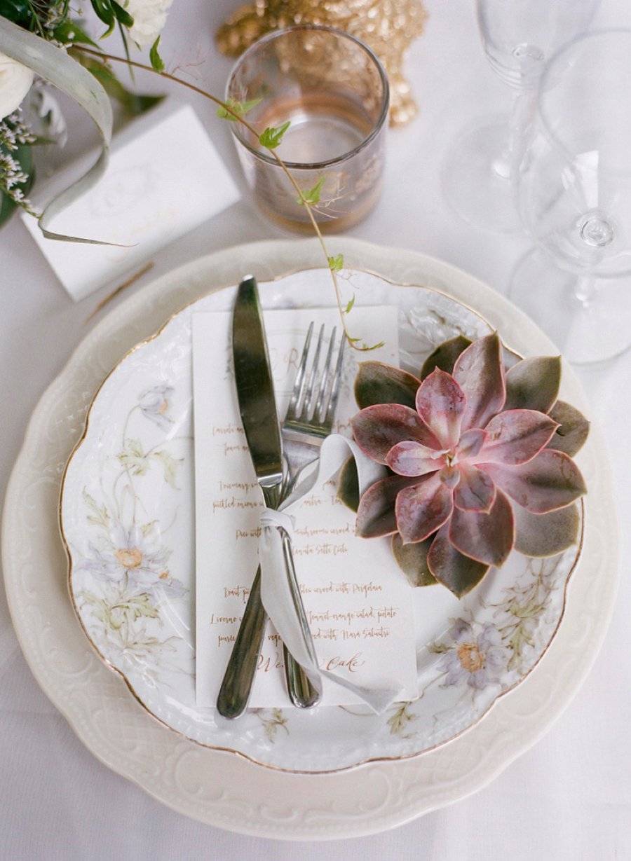 Romantic Blush, White, & Green Italian Villa Wedding Ideas via TheELD.com