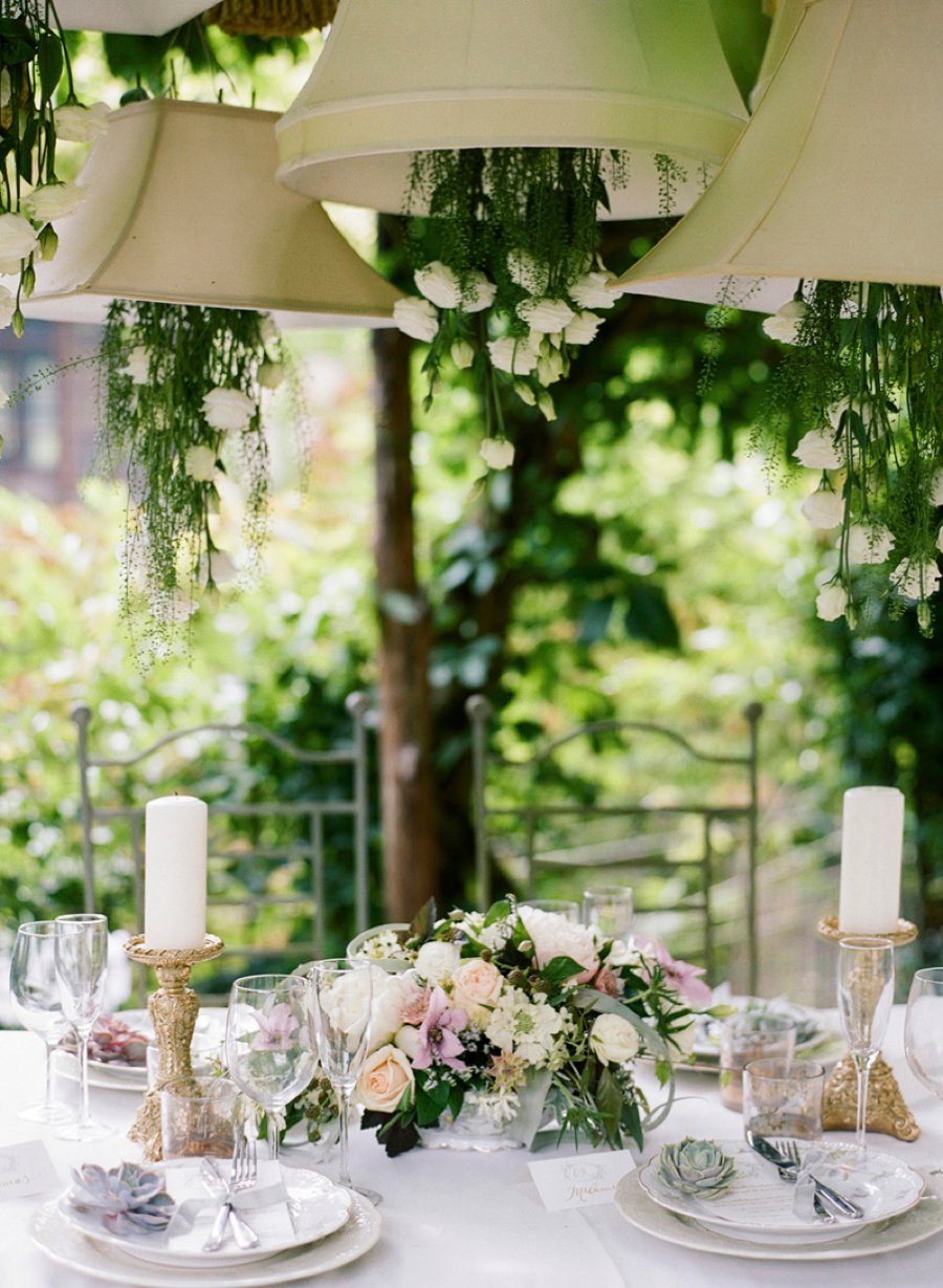 Romantic Blush, White, & Green Italian Villa Wedding Ideas via TheELD.com