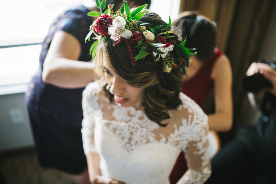 A Rustic Red and White Woodland inspired Central Florida Wedding via TheELD.com