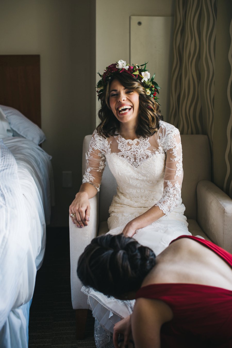 A Rustic Red and White Woodland inspired Central Florida Wedding via TheELD.com